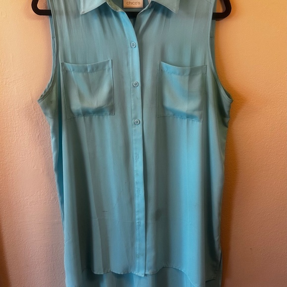 Sleevless Chicos polyester high/low tunic - Picture 1 of 7